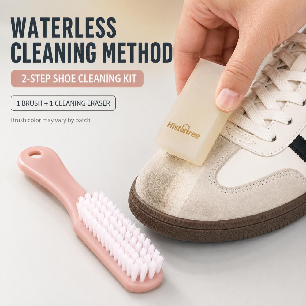 Sneaker Care Foam - 2피스 스웨이드 신발 세척 키트, 건식